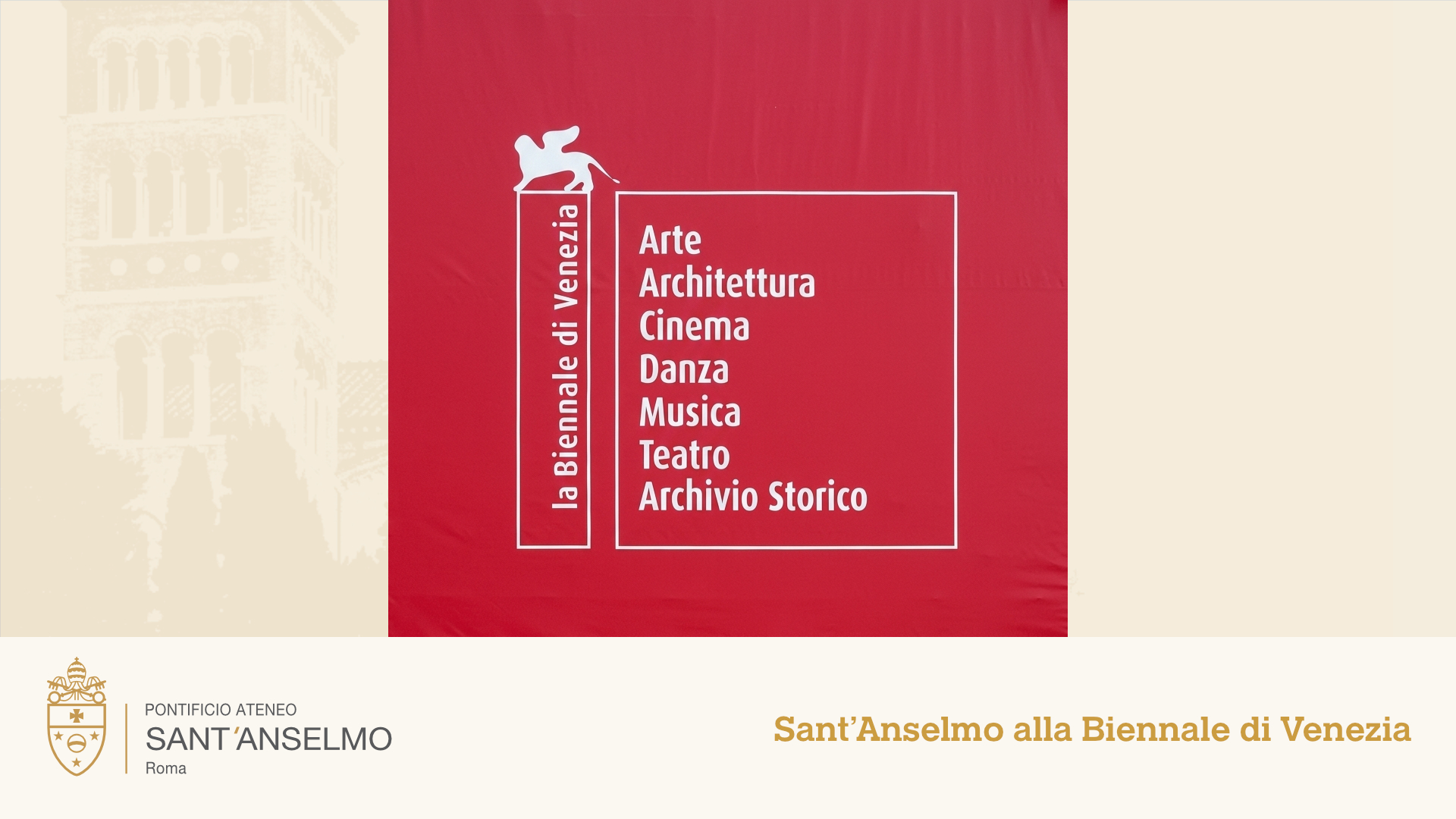 Sant’Anselmo alla Biennale di Venezia