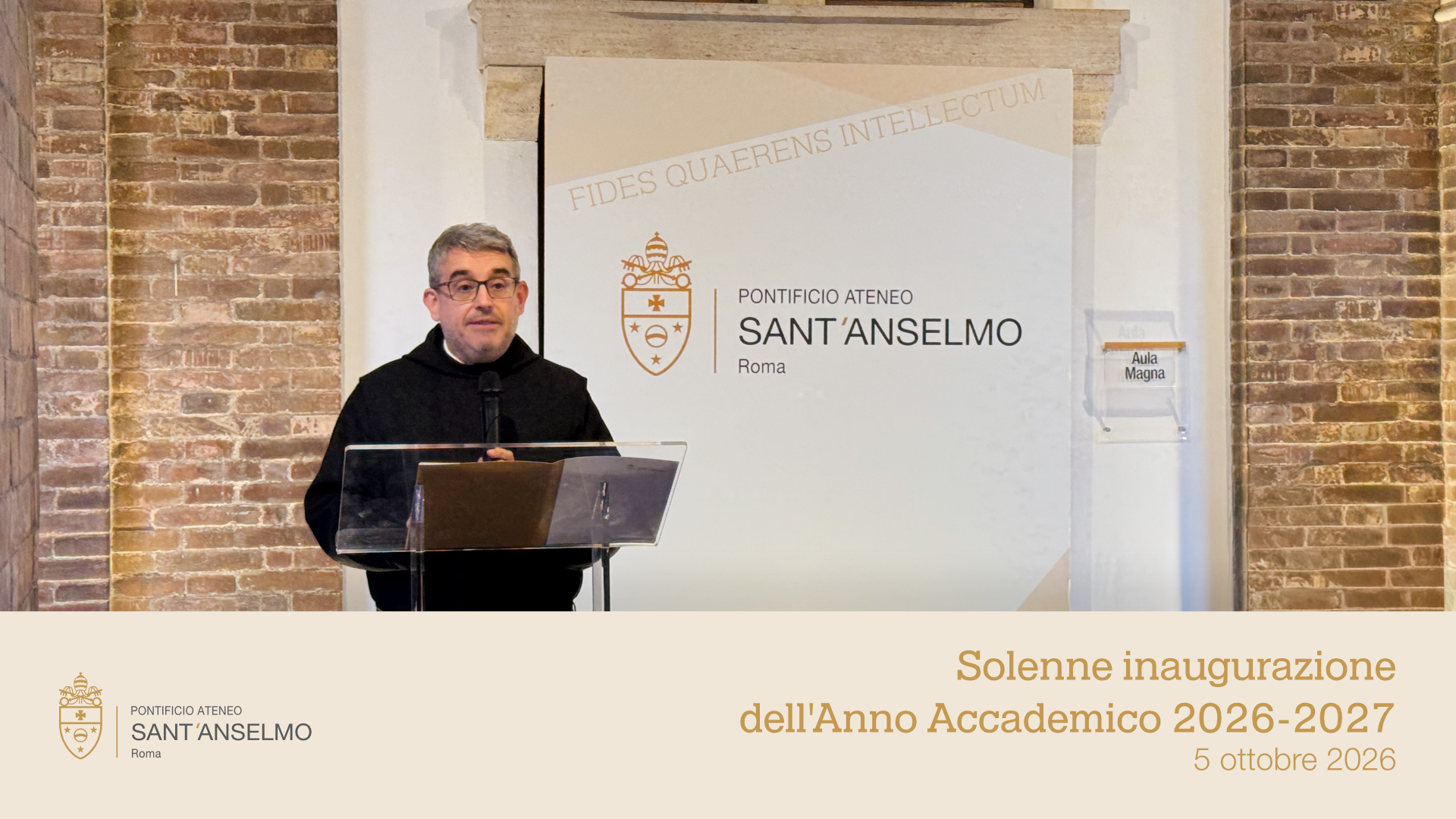 Atto Accademico d’inaugurazione 2026-2027